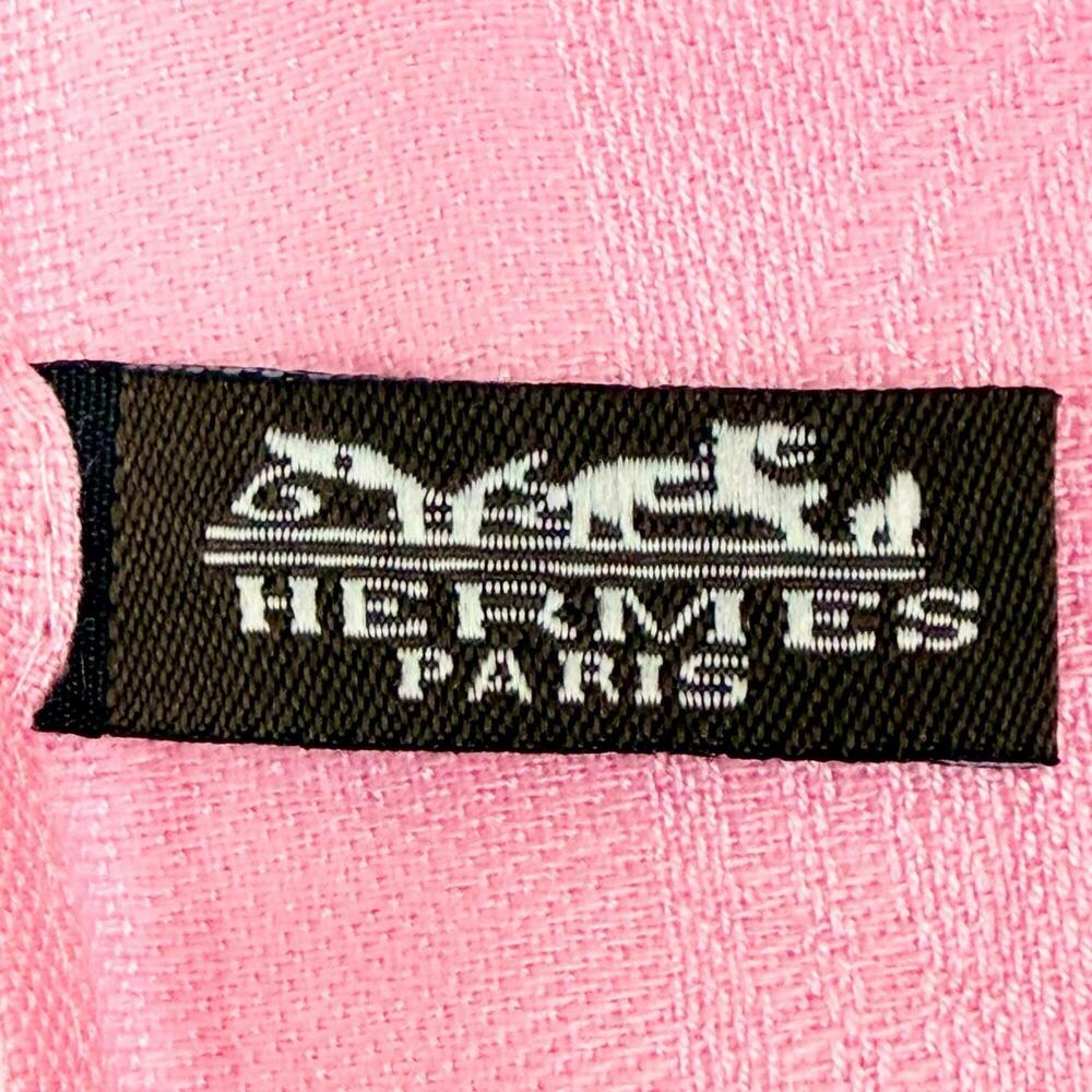 HERMES Pink Silk Scarf - Picture 6 of 8